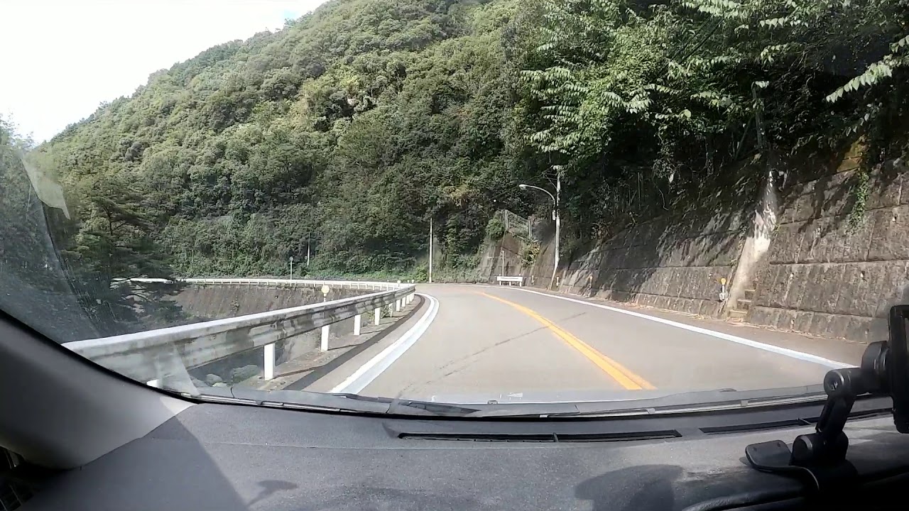 (車載動画1080P) 山根公園駐車場まで行く道路。❗