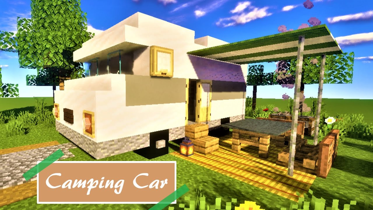 【マイクラ建築】ワゴン車 キャンピングカー 作り方 #21【Minecraft】