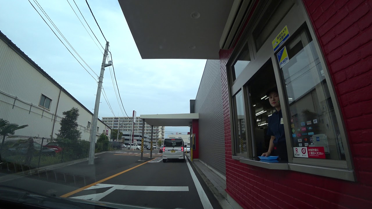 【4K】マクドナルド仙台六丁の目店ドライブスルー平面駐車場　McDonald’s Drive Through【Dashcam】