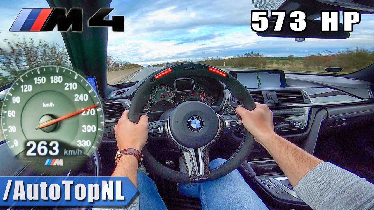 573HP BMW M4 Competition LED STEERING WHEEL on AUTOBAHN (No Speed Limit) by AutoTopNL