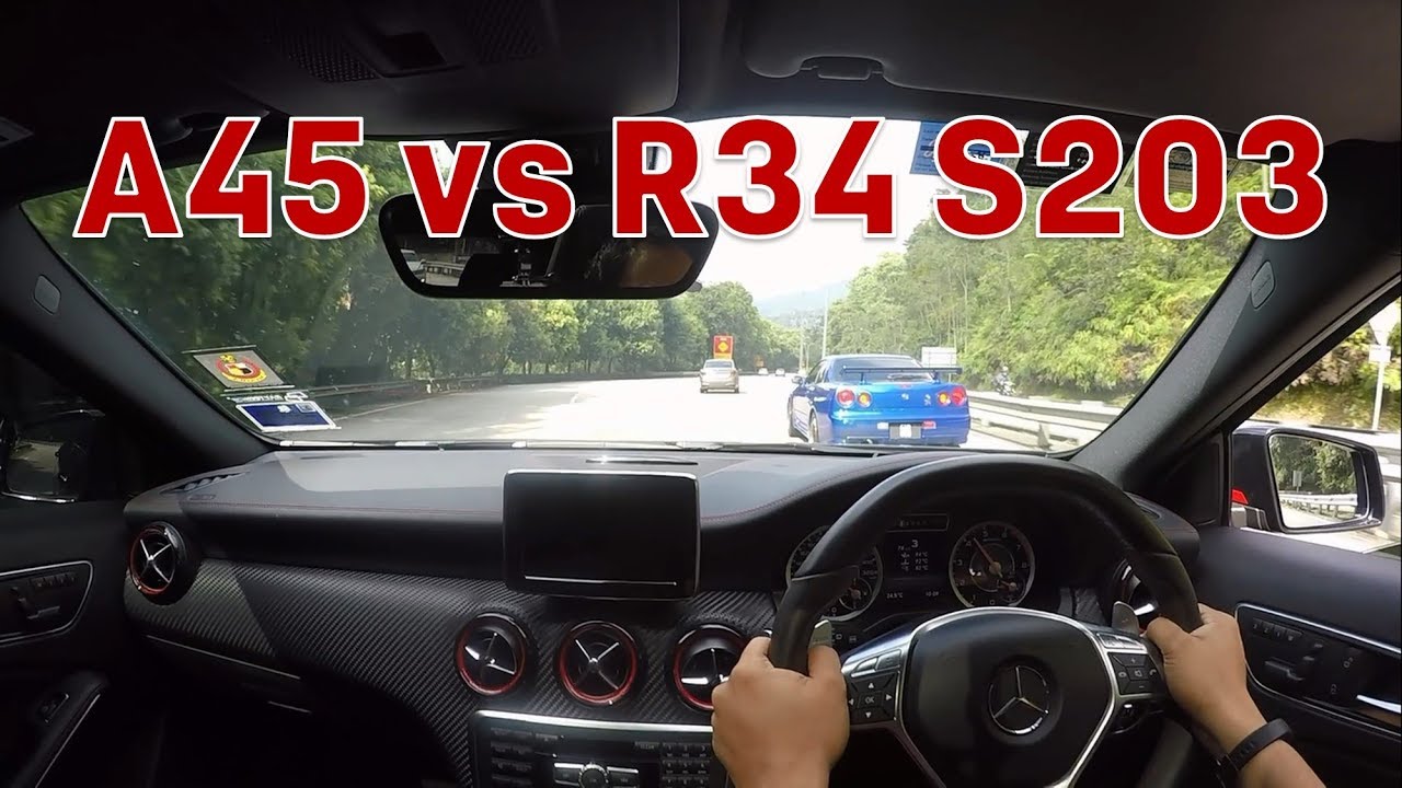 A45 vs GTR R34 vs Impreza S203 Genting Karak Downhill