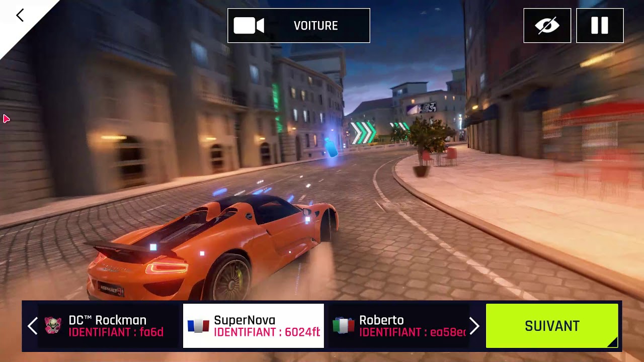 Asphalt 9 – Multiplayer race – Rome – Porsche 918 (Rank 3190 Full 2*)