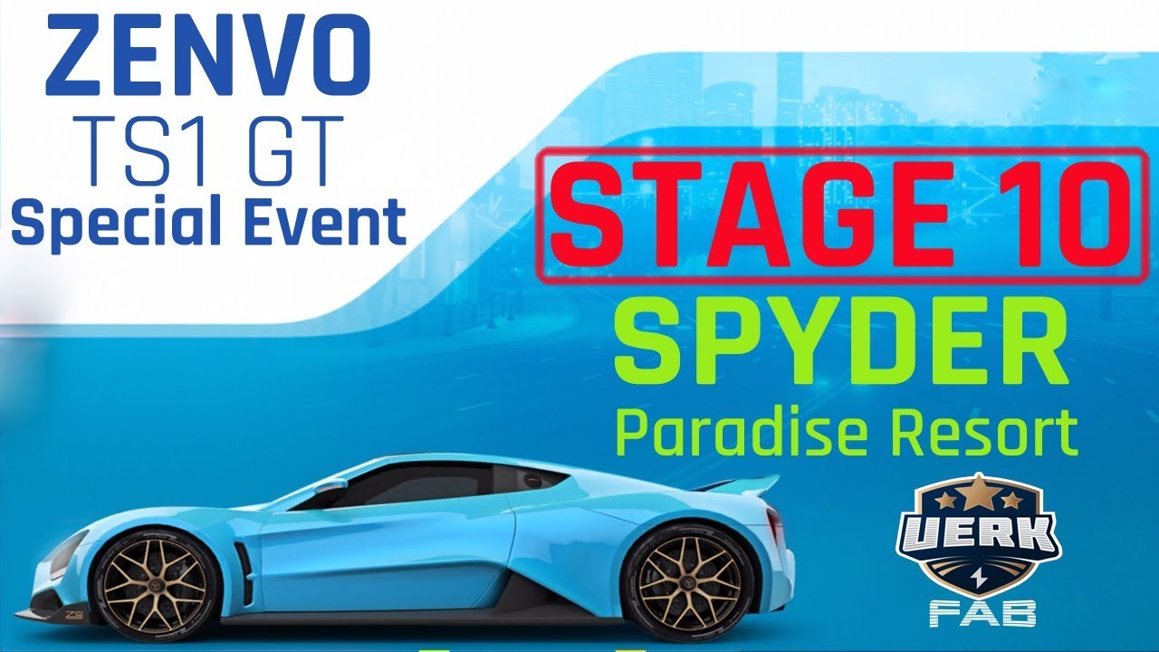 Asphalt 9 | ZENVO TS1 GT Special Event | STAGE 10 | Porsche 918 Spyder | 1.03.474 Paradise Resort