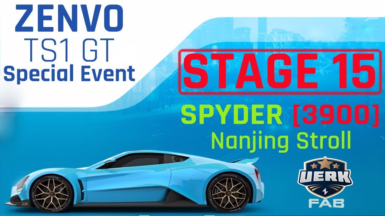 Asphalt 9 | ZENVO TS1 GT Special Event | STAGE 15 | Porsche 918 Spyder | 1.09.159 Nanjing Stroll