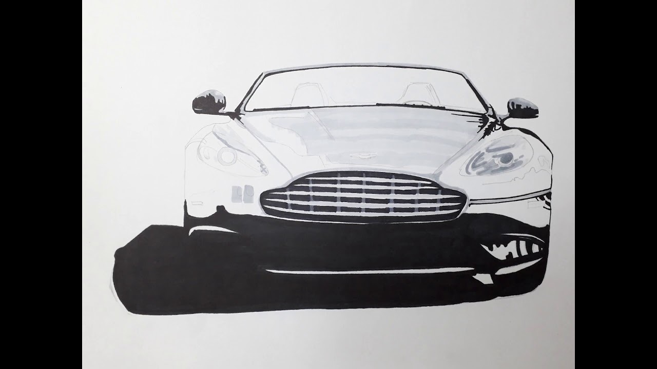 Aston Martin DBS Drawing Color