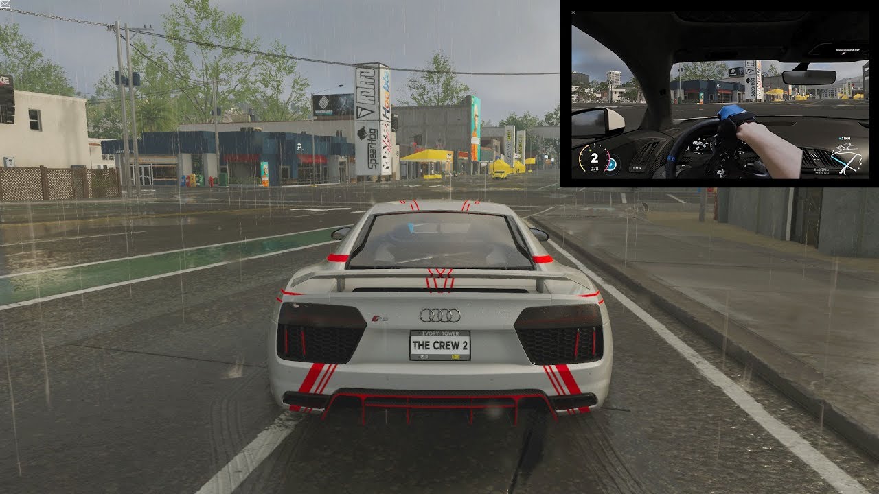 Audi R8 Coupe V10 plus - The Crew2 | Thrustmaster T300RS real 1Pov gameplay