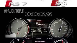 Audi RS7 SPORTBACK V8 BITURBO 4.0 (600 CV) VS AUDI S8 V8 biturbo 4.0 benzina (571 CV)