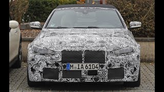 BMW M4カブリオレ 新型に大接近…2020年デビュー、巨大グリルはどうなる？