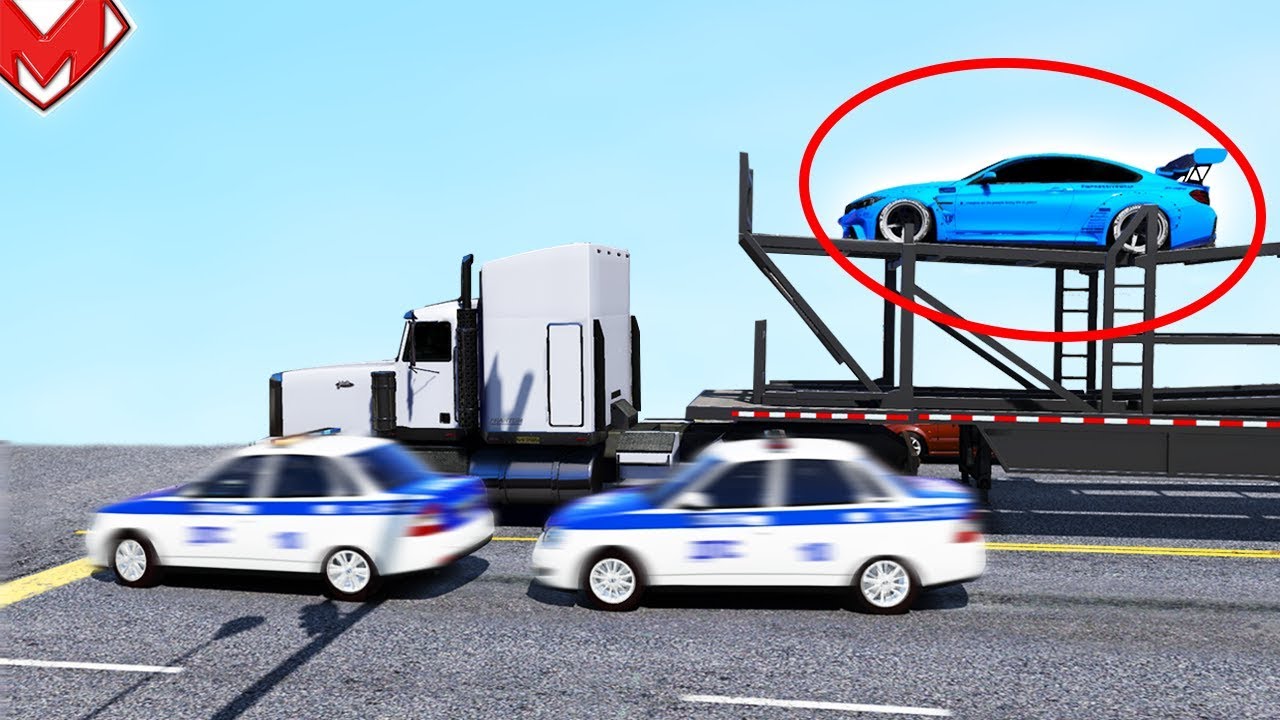 Спрятался от полиции! Полицейская погоня за BMW M4 в GTA 5 Online