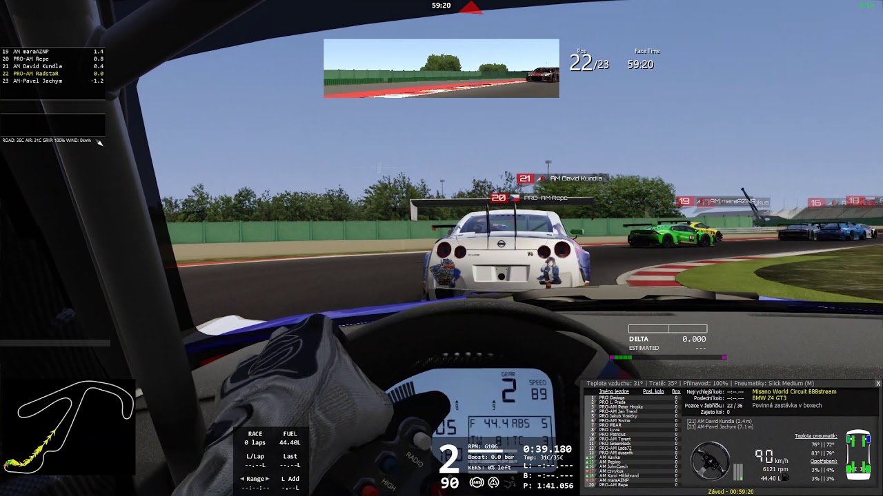 BMW Z4 GT3 - Misano (start obou zavodu)
