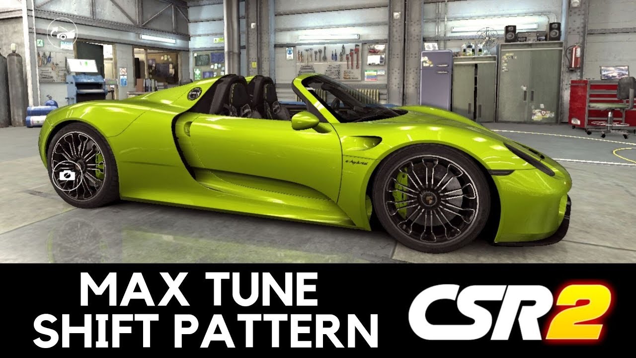 CSR2 | Porsche 918 Spyder – Max Tune+Pattern 7.895 (WR 7.882) + BONUS TUNE