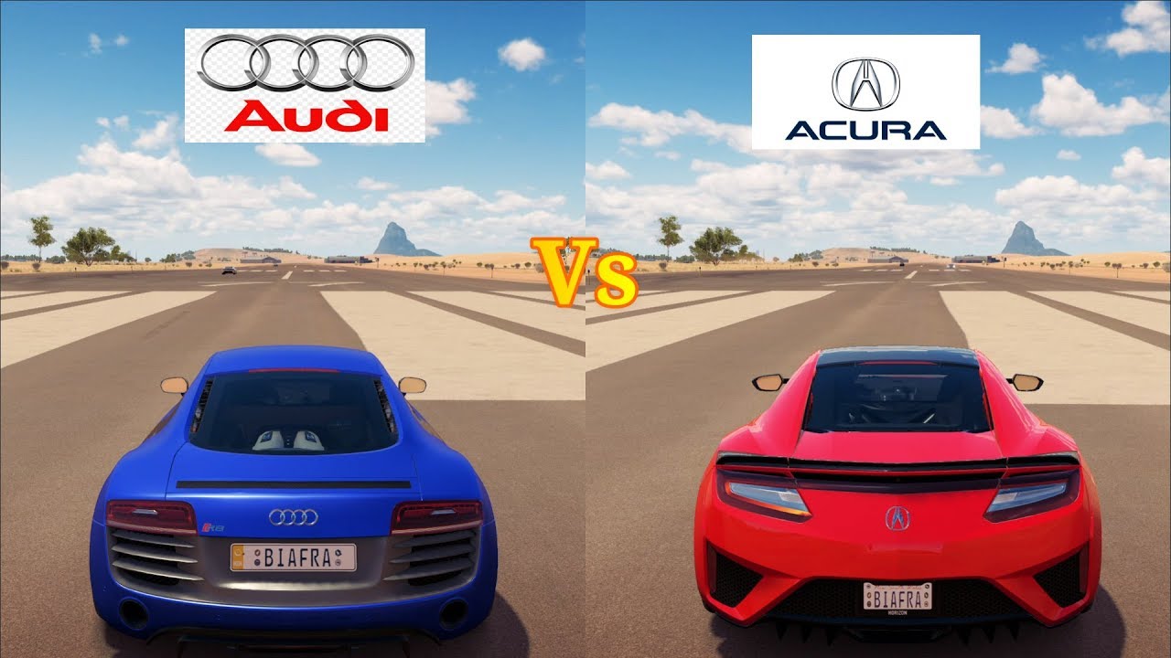 Drag Race Audi R8 Coupe V10 Vs Acura Nsx | Forza Horizon 3