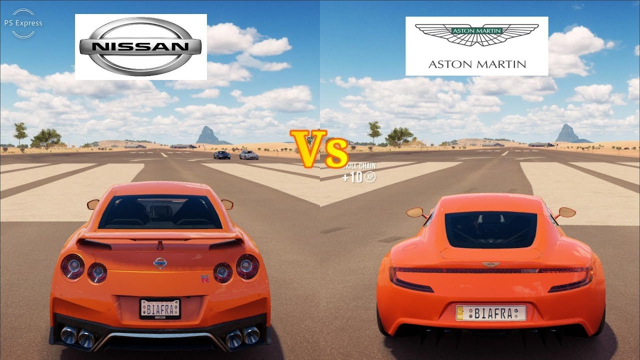 Drag Race Nissan Gt-r Vs Aston Martin One:77 | Forza Horizon 3