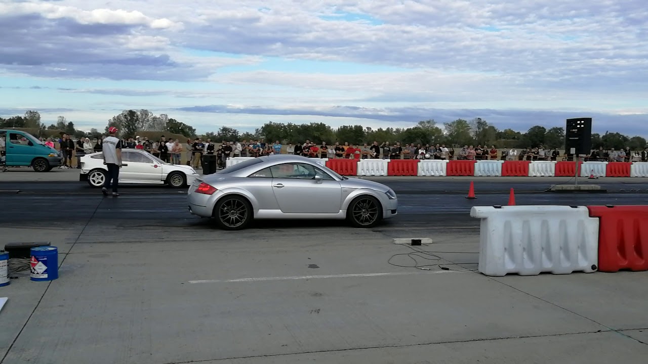 Dragracing Honda crx All motor! 10.5 VS Audi TT