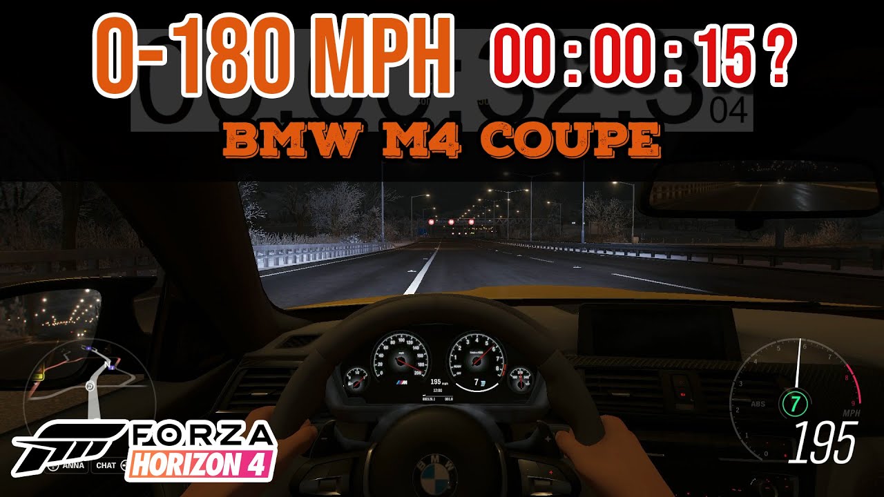 Forza Horizon 4 BMW M4 Coupe Cockpit 0-180 mph Manual Mode Using Logitech G29