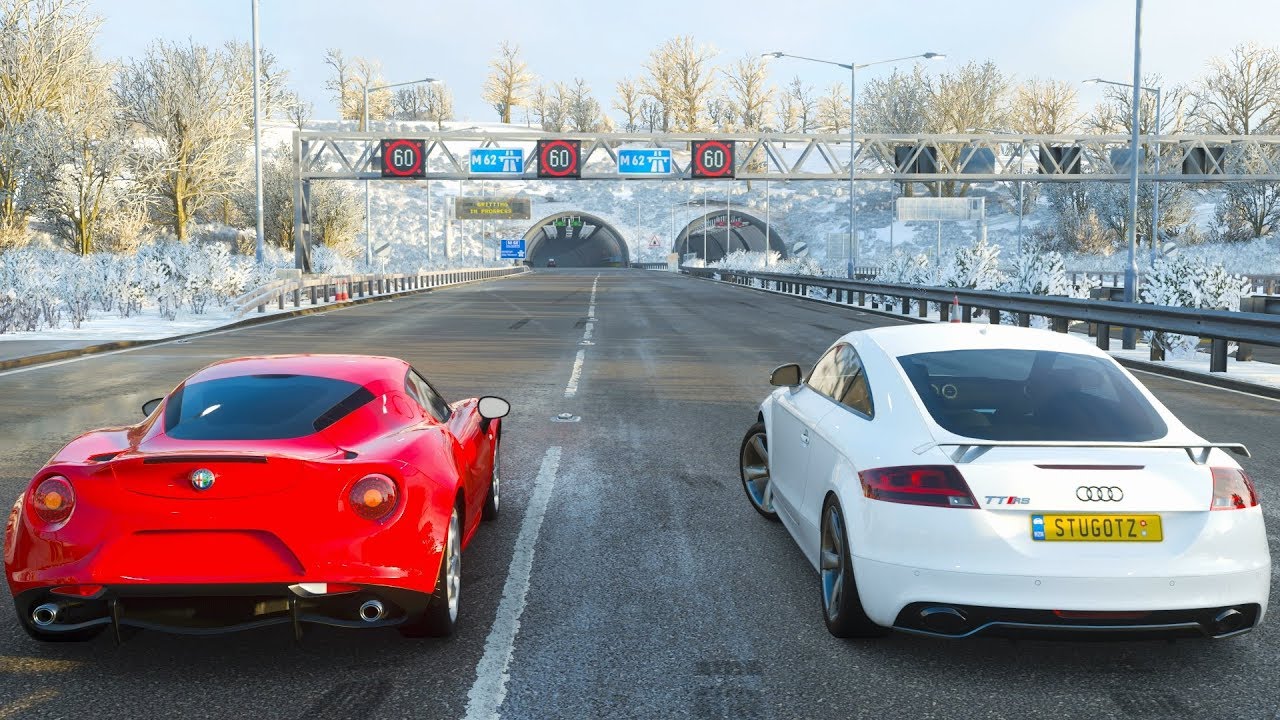 Forza Horizon 4 Drag Race – Alfa Romeo 4C vs Audi TT RS