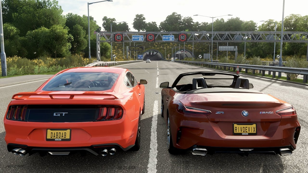 Forza Horizon 4 Drag Race – Ford Mustang GT vs BMW Z4 M40i