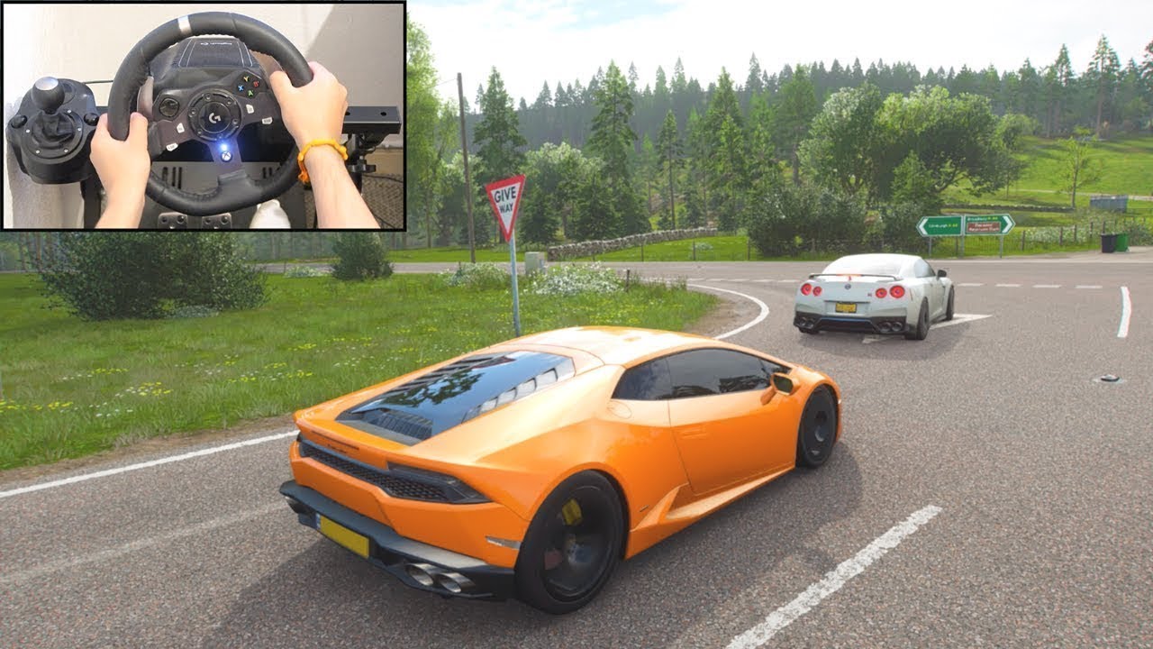 Forza Horizon 4 Lamborghini Huracan (Logitech g920 Steering Wheel) Gameplay