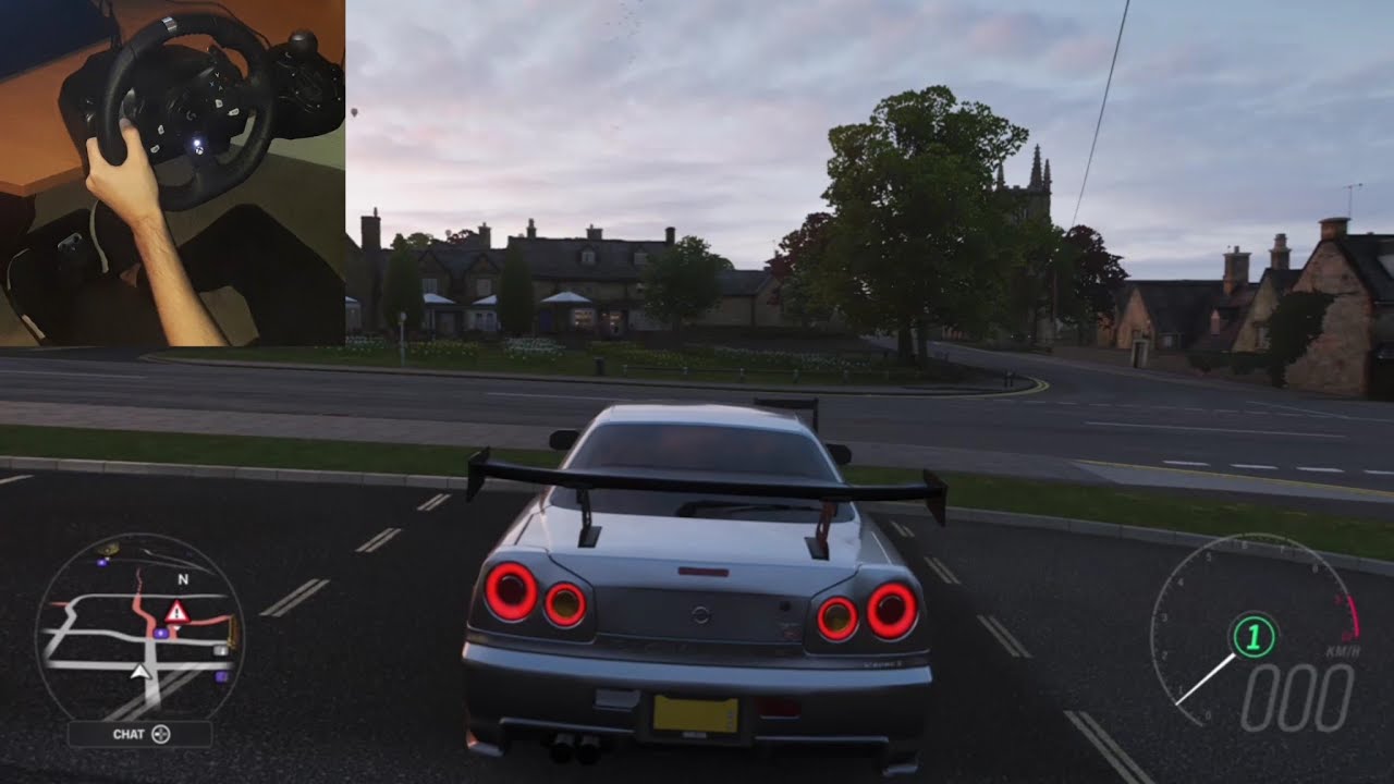 Forza Horizon 4 Nissan Skyline R34 GTR 800HP (Steering Wheel + Shifter)