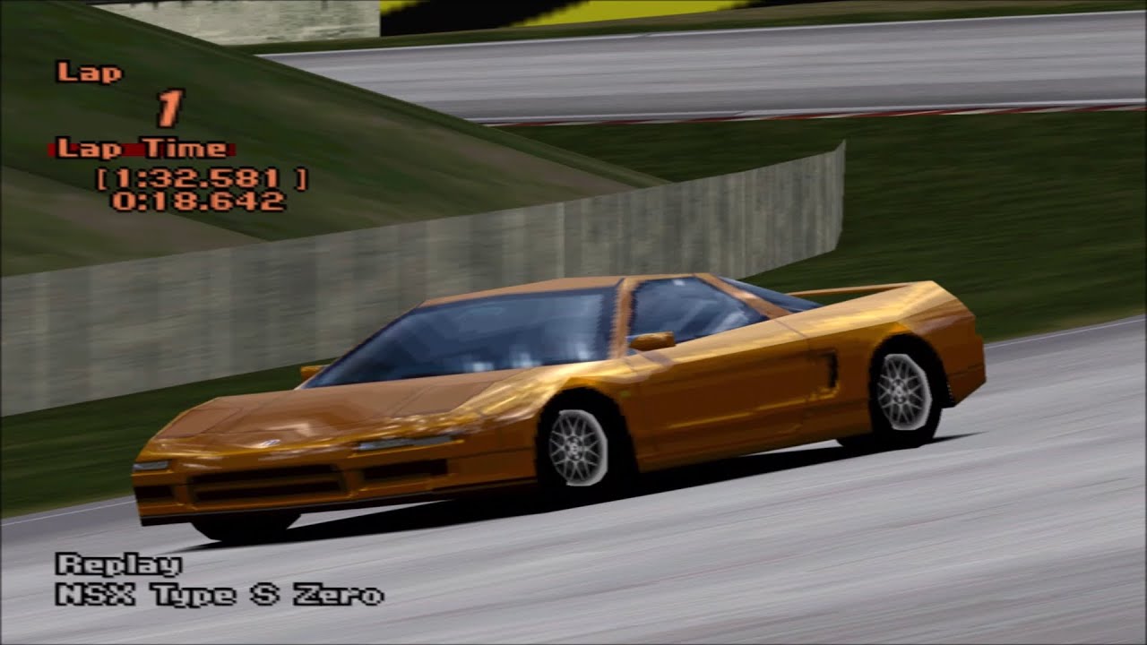 Gran Turismo 2: Honda NSX Type S Zero HotLap Around Midfield Raceway