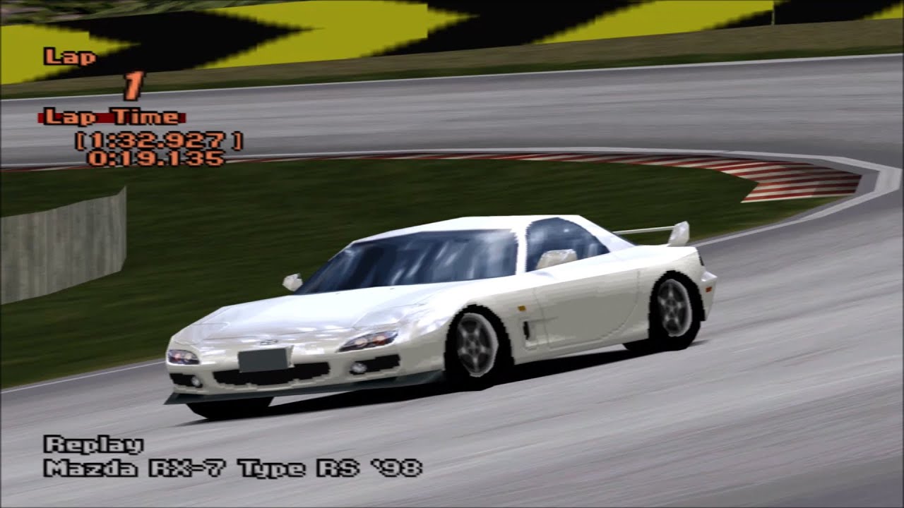 Gran Turismo 2: Mazda RX-7 Type RS HotLap Around Midfield Raceway