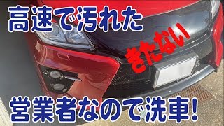 【プリウスG’s】洗車 高速走って汚れすぎ 営業車なのでお客様に失礼の無い様に洗車も仕事です【30プリウス】【タイムラプス】