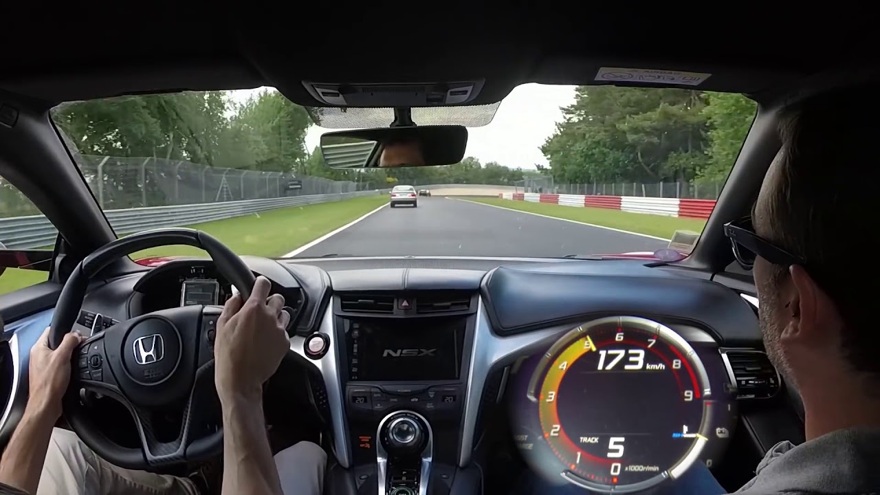 Honda Acura NSX    First drive at the Nürburgring Nordschleife on board