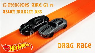 Hot Wheels Mercedes-AMG GT vs Aston Martin DBS Drag Race