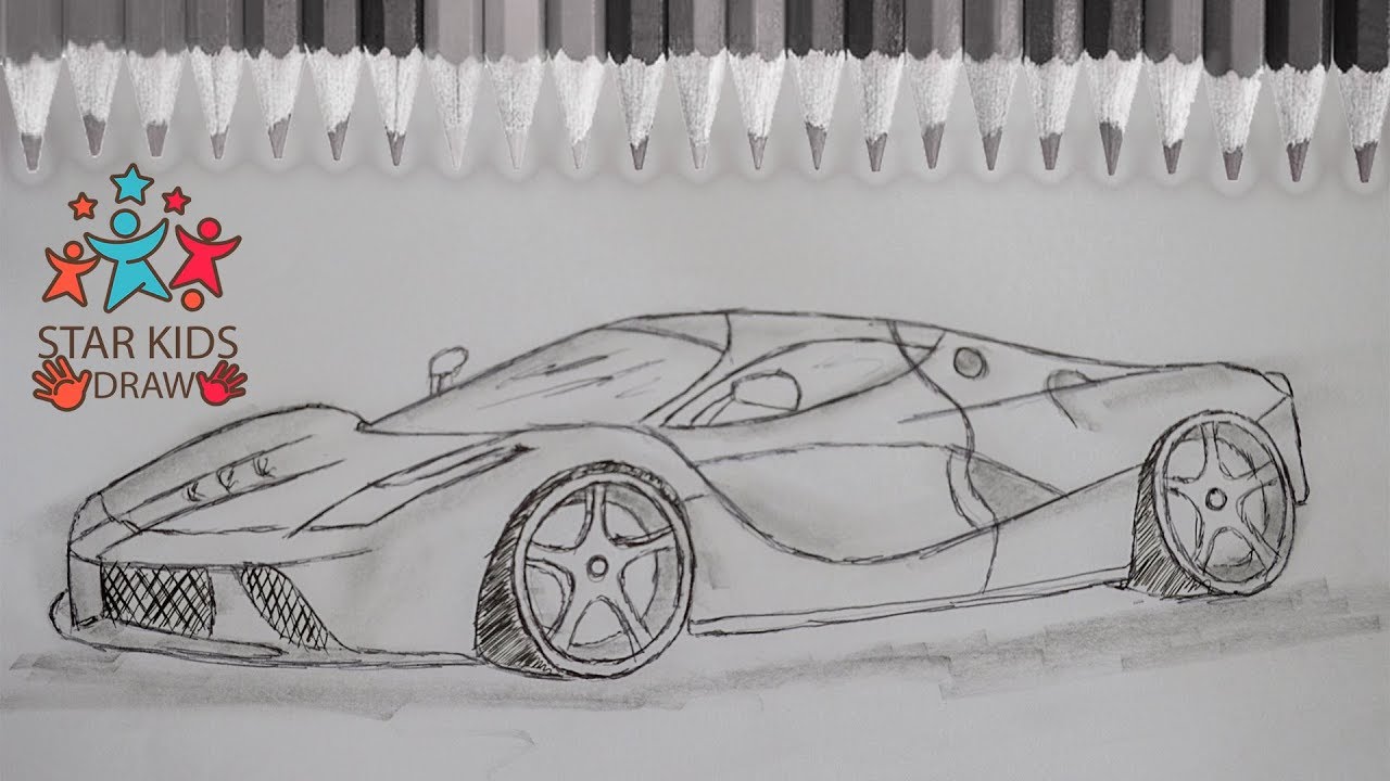How to Draw Car Ferrari Laferrari