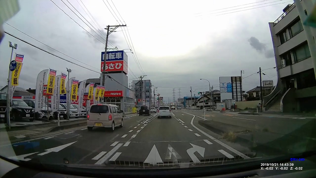 KENWOODのドライブレコーダーDRV-240の走行動画です。同時にCrosstour CR250と撮影したので比較してみてください。