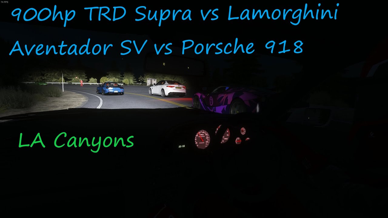 LA Canyons – 900HP TRD Supra vs Porsche 918 vs Lamborghini Aventator SV -Teaser