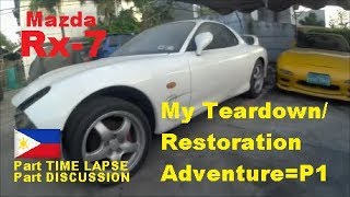 Mazda Rx7 FD Full Teardown/Restore Time Lapse Adventure P1