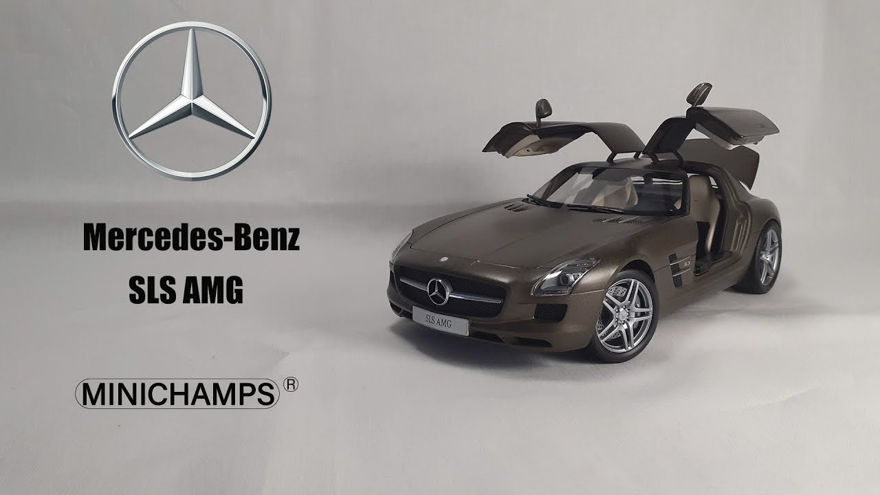 Mercedes-Benz SLS AMG 1/18 Minichamps | Обзор Мерседеса SLS AMG от миничамс