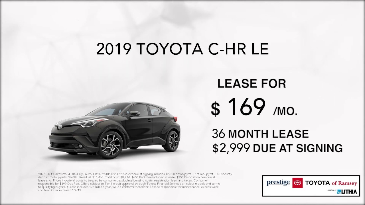 New 2019 Toyota C-HR Lease