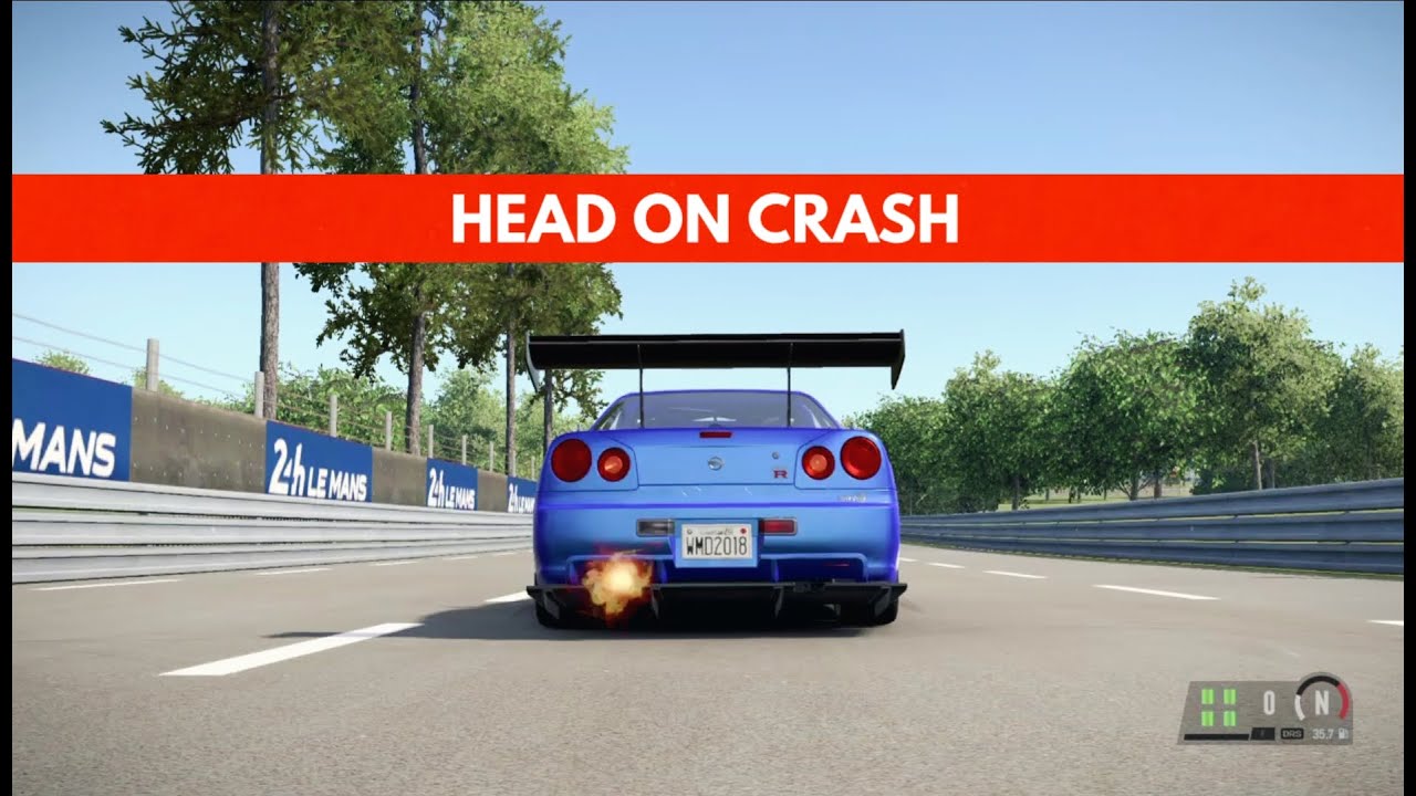 Nissan Skyline GT-R R34 [695HP] head on crash