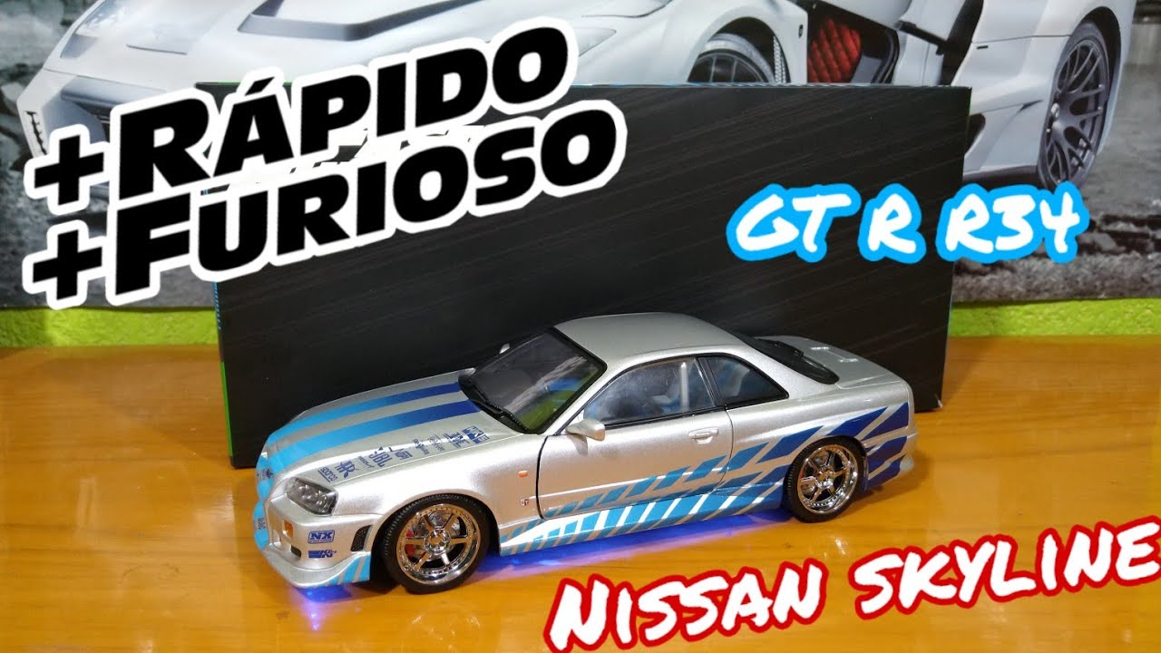 Nissan Skyline GT R R34 de Brayan Oconer Greenlight 1/64 | Parking Toys