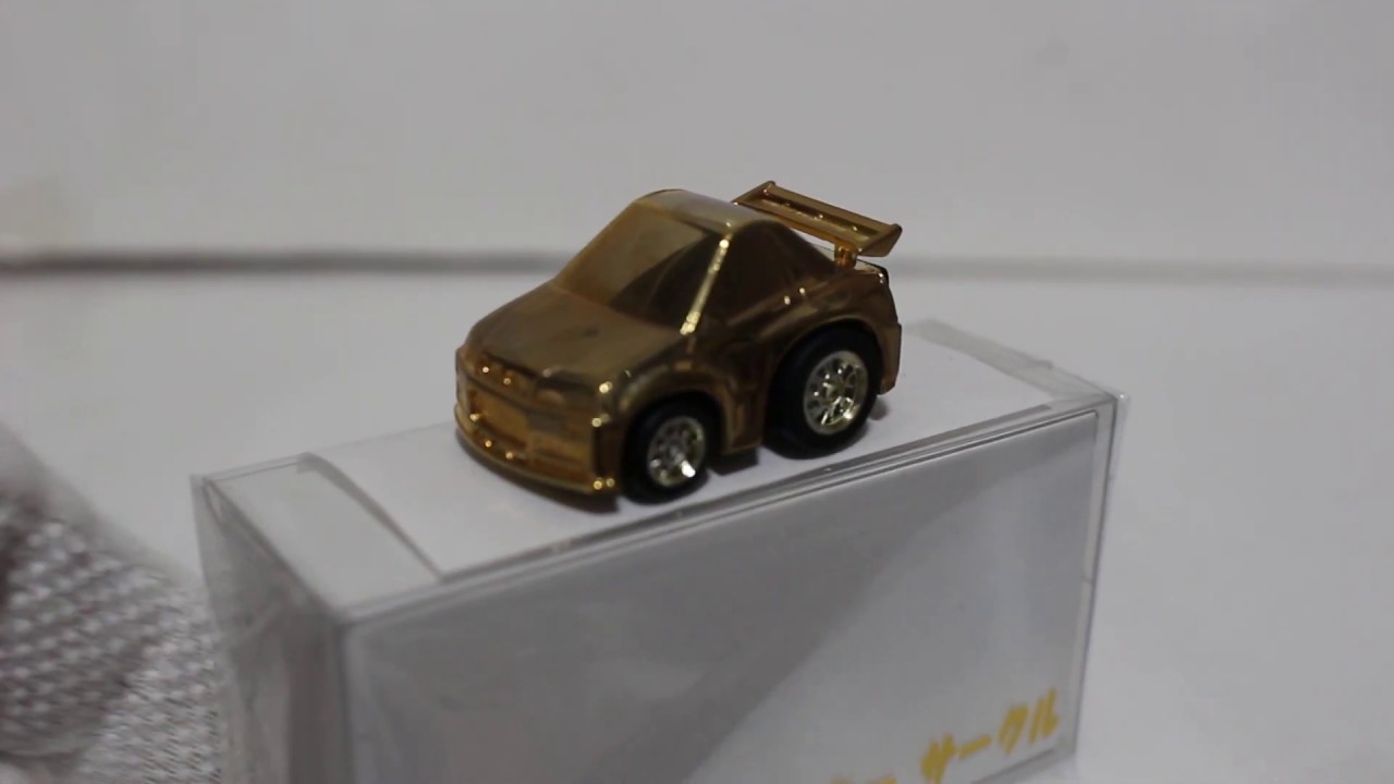 【絶版チョロQ】ちびっこチョロQ№1　日産　スカイライン　GT-R（R34）金色　シークレット　金属メタル製　中国製／クレイジーミニカーサークル