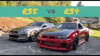 R34 Nissan Skyline GT-R Vs R35 GT-R: In Depth Review