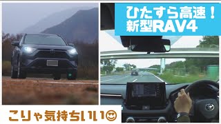 [こりゃ気持ちいい😍]ひたすら高速！トヨタ #新型RAV4 2.5Lハイブリッド 2019 SPORTモード