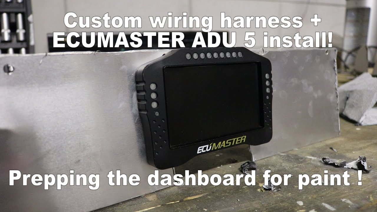 RX-7 FD Vlog 15 ECUmaster ADU install, custom wiring harness, dashboard prep for paint. Mazda RX-7
