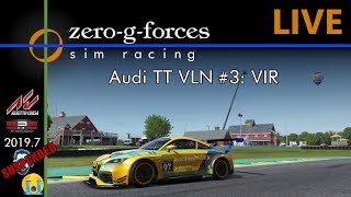 SRS Season 2019.7: Audi TT VLN #3 at VIR