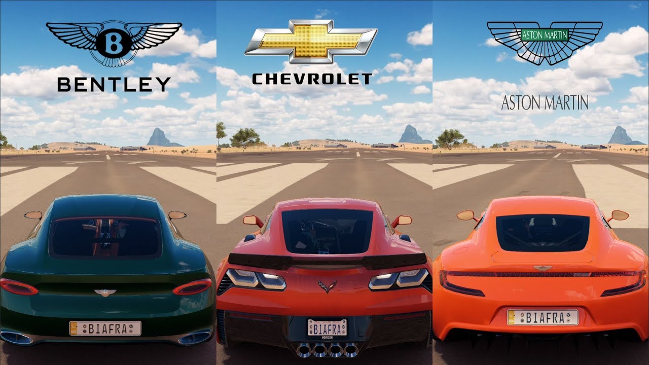 Speed Challenge: Bentley Exp Vs Chevrolet Z06 Vs Aston Martin One:77 | Forza Horizon 3