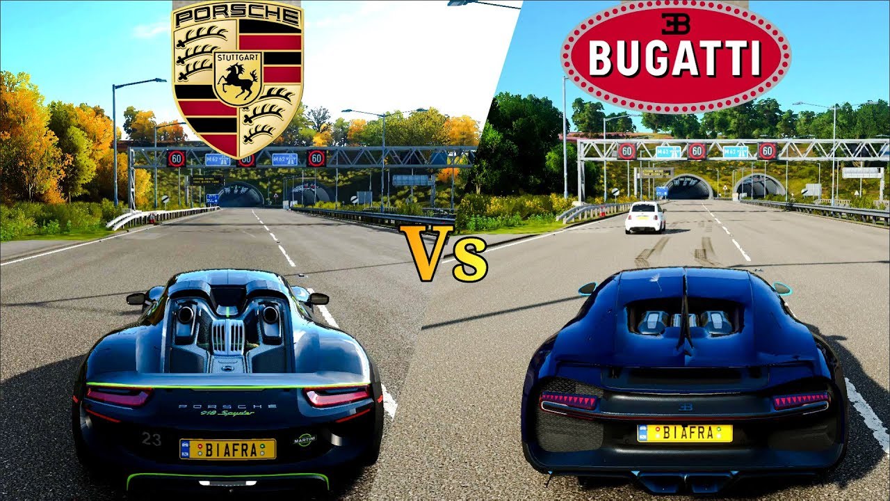 Speed Challenge: Porsche 918 Spyder Vs Bugatti Chiron | Forza Horizon 4