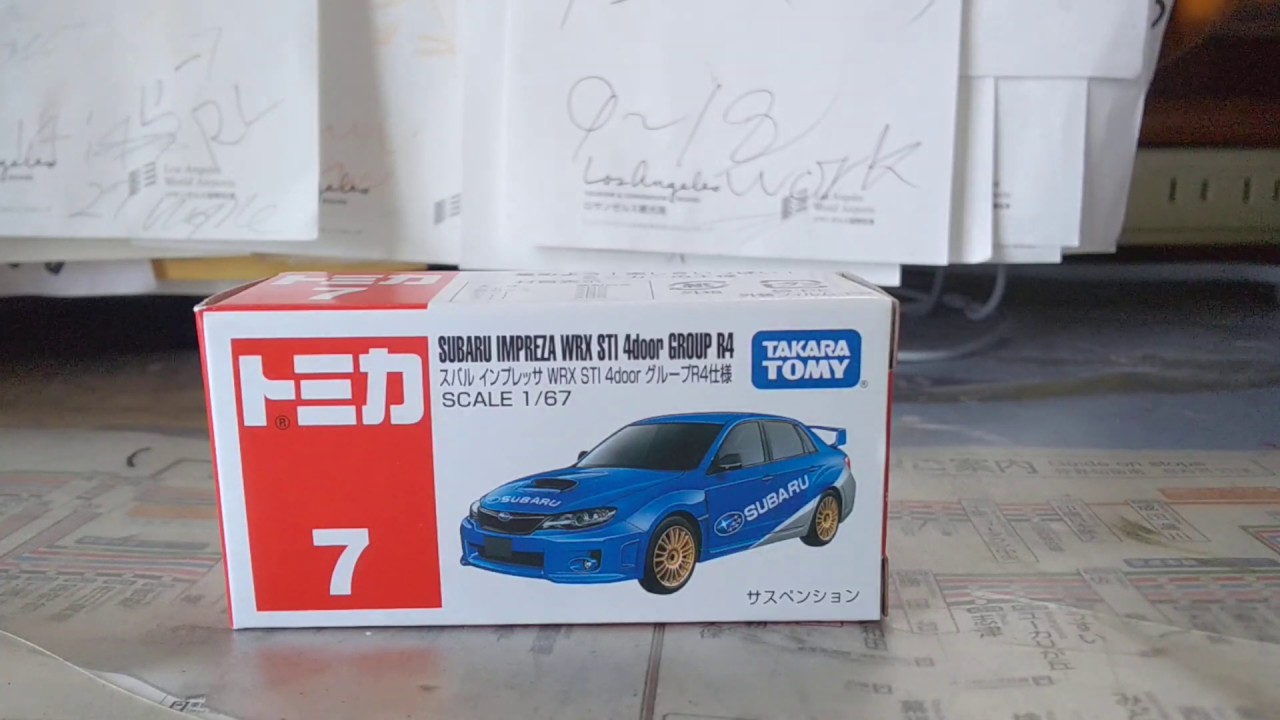 トミカ開封  スバルインプレッサWRX STI 4 door グループR4仕様