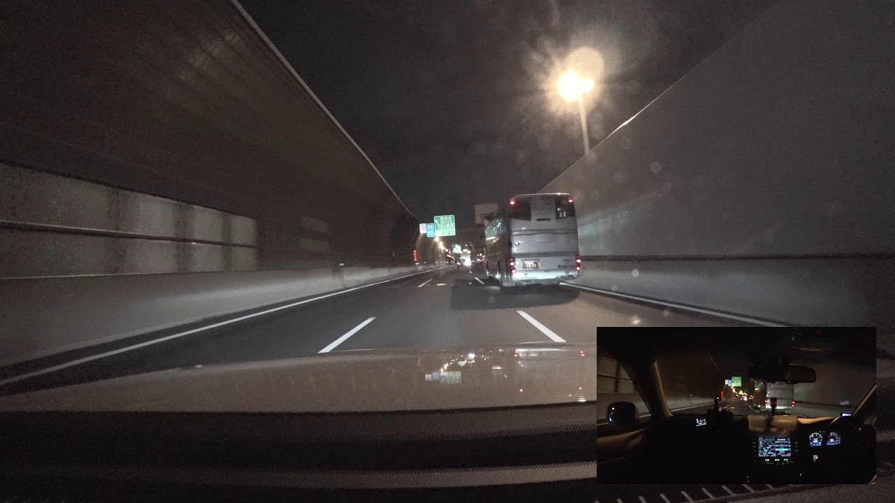 200系 クラウンハイブリッド 夜間ドライブ(和光IC→谷和原IC)2回目 toyota crown hybrid GWS204 At night drive(21)