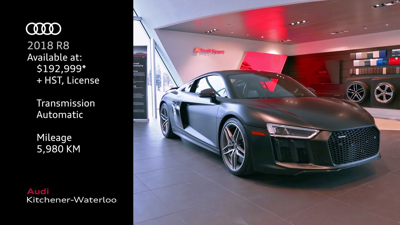 2018 Certified Pre-Owned Audi R8 5.2 V10 Plus quattro 7sp S tronic Coupe | Audi Kitchener-Waterloo