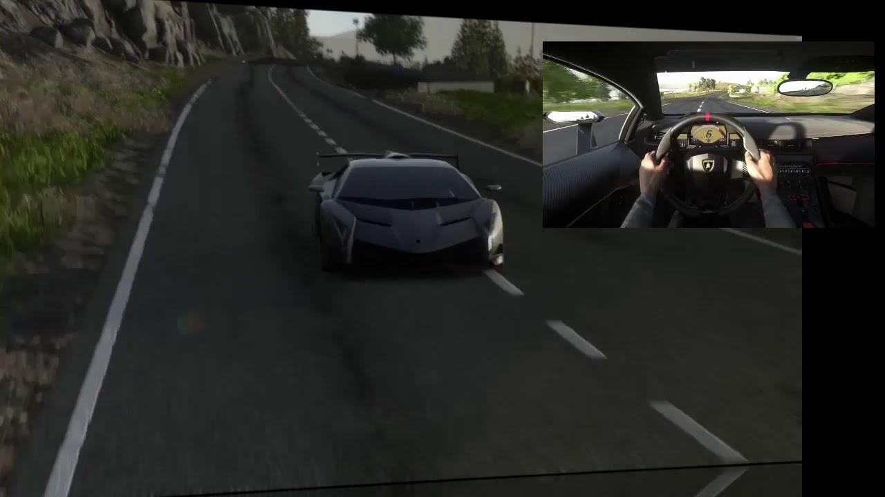 ランボルギーニ ヴェネーノの2視点ツーリング(DRIVECLUB)