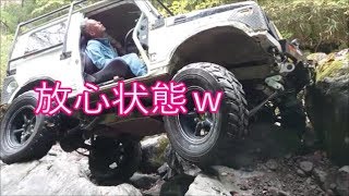 【ジムニー】　ガレた林道ドライブ 3-3 suzuki samurai Rocky road drive