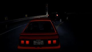 ハチロク AE86 プリウス PRIUS 雨の秋名 Rain Mount Akina ドライブ Drive