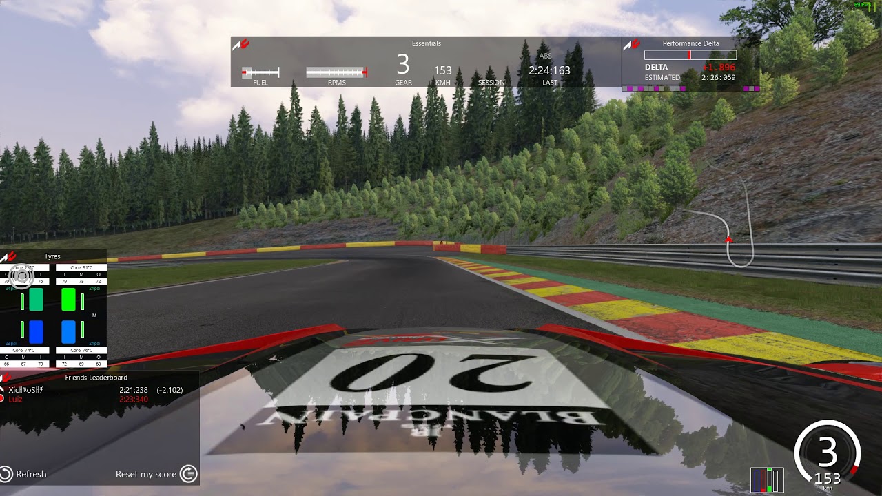 Assetto Corsa Hotlap 2:23.4 SPA BMW Z4 GT3